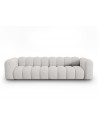 Lupine 4-personers sofa i chenille B288 x D87 cm - Sort/Lysegrå