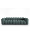 Lupine 4-personers sofa i chenille B288 x D87 cm - Sort/Petrolium