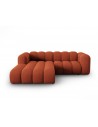 Lupine venstrevendt chaiselong sofa i chenille B228 x D175 cm - Sort/Terracotta