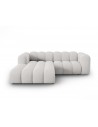 Lupine venstrevendt chaiselong sofa i chenille B228 x D175 cm - Sort/Lysegrå