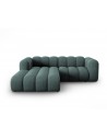Lupine venstrevendt chaiselong sofa i chenille B228 x D175 cm - Sort/Petrolium