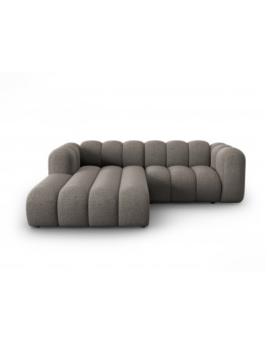 Billede af Lupine venstrevendt chaiselong sofa i chenille B228 x D175 cm - Sort/Grå