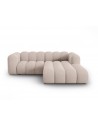 Lupine højrevendt chaiselong sofa i chenille B228 x D175 cm - Sort/Beige