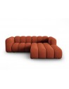 Lupine højrevendt chaiselong sofa i chenille B228 x D175 cm - Sort/Terracotta