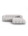 Lupine højrevendt chaiselong sofa i chenille B228 x D175 cm - Sort/Lysegrå