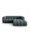 Lupine højrevendt chaiselong sofa i chenille B228 x D175 cm - Sort/Petrolium