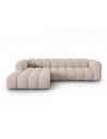 Lupine venstrevendt chaiselong sofa i chenille B288 x D175 cm - Sort/Beige