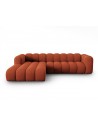 Lupine venstrevendt chaiselong sofa i chenille B288 x D175 cm - Sort/Terracotta