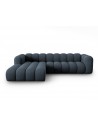 Lupine venstrevendt chaiselong sofa i chenille B288 x D175 cm - Sort/Blå