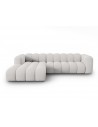 Lupine venstrevendt chaiselong sofa i chenille B288 x D175 cm - Sort/Lysegrå