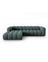 Lupine venstrevendt chaiselong sofa i chenille B288 x D175 cm - Sort/Petrolium