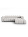 Lupine højrevendt chaiselong sofa i chenille B288 x D175 cm - Sort/Lysegrå