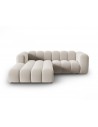 Lupine venstrevendt chaiselong sofa i velour B228 x D175 cm - Sort/Beige