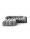 Lupine venstrevendt chaiselong sofa i velour B228 x D175 cm - Sort/Grå