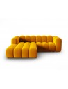 Lupine venstrevendt chaiselong sofa i velour B228 x D175 cm - Sort/Gul