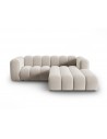 Lupine højrevendt chaiselong sofa i velour B228 x D175 cm - Sort/Beige