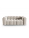 Lupine 2-personers sofa i velour B198 x D87 cm - Sort/Beige