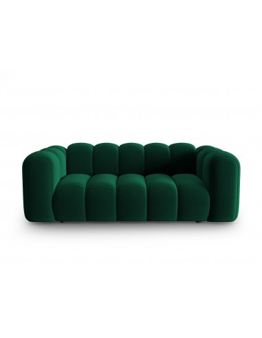 Lupine 2-personers sofa i velour B198 x D87 cm – Sort/Flaskegrøn