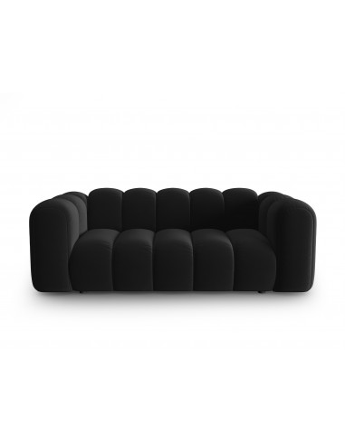 Lupine 2-personers sofa i velour B198 x D87 cm – Sort/Sort