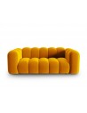 Lupine 2-personers sofa i velour B198 x D87 cm - Sort/Gul