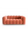Lupine 2-personers sofa i velour B198 x D87 cm - Sort/Koralrød
