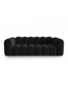 Lupine 3-personers sofa i velour B228 x D87 cm - Sort/Sort