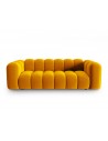 Lupine 3-personers sofa i velour B228 x D87 cm - Sort/Gul