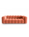 Lupine 3-personers sofa i velour B228 x D87 cm - Sort/Koralrød