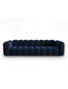 Lupine 4-personers sofa i velour B288 x D87 cm - Sort/Blå
