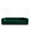 Lupine 4-personers sofa i velour B288 x D87 cm - Sort/Flaskegrøn