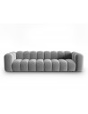 Lupine 4-personers sofa i velour B288 x D87 cm - Sort/Grå