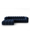 Lupine venstrevendt chaiselong sofa i velour B288 x D175 cm - Sort/Blå