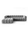 Lupine venstrevendt chaiselong sofa i velour B288 x D175 cm - Sort/Grå