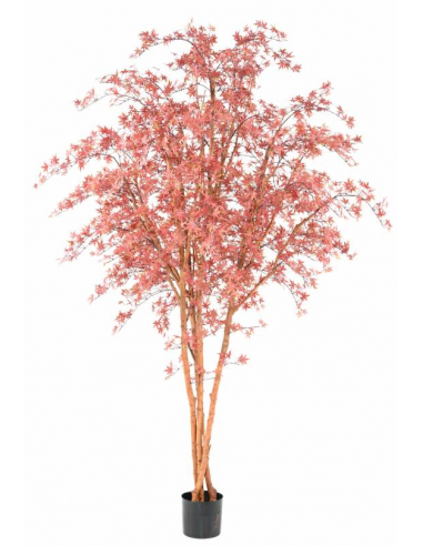 Stort Aralia kunstigt træ H280 cm - Rød