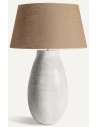 Bordlampe i beton og jute H110 cm - Rustik lysegrå/Natur