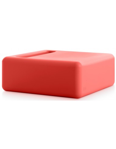 Diabla lounge havebord i genanvendt polyurethan 80 x 80 cm – Rød
