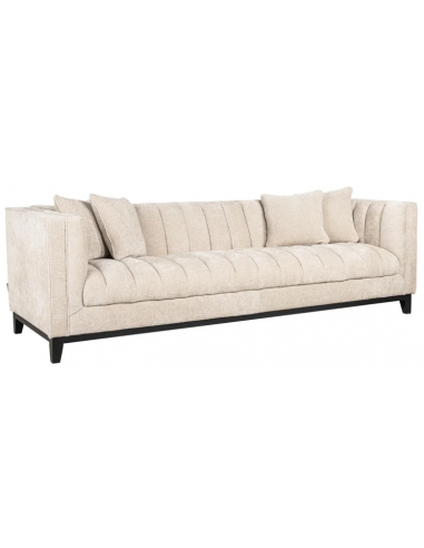 Beauchamp 3-personers sofa i polyester B255 cm – Sort/Creme