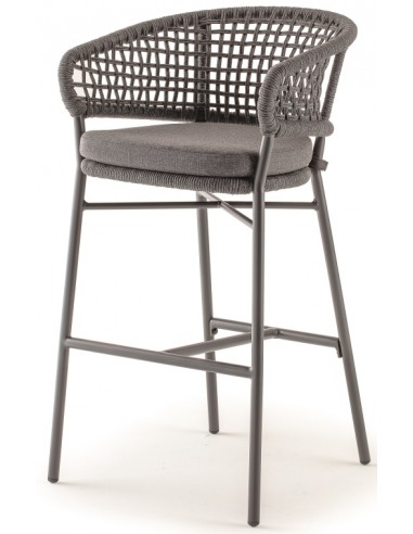 ATOL Udendørs barstol i aluminium og quick dry olefin H105 cm – Antracit/Mørkegrå