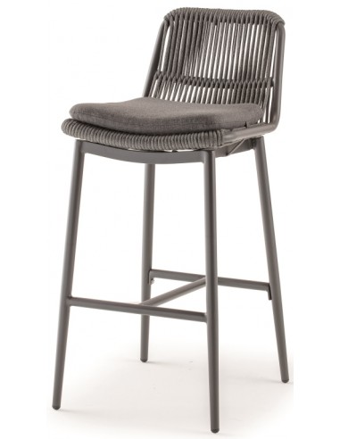 COMO Udendørs barstol i aluminium og quick dry polyester H104 cm – Antracit/Mørkegrå