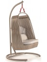 WIND SWING Hængestol i aluminium og quick dry ecowicker H190 cm - Taupe/Taupe