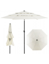 Parasol med kip i stål og polyester Ø306 cm - Beige