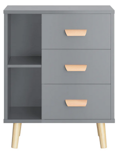 Sengebord i melamin og træ...