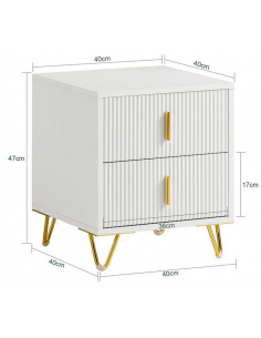 Sengebord i metal og... 2