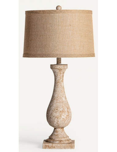 Bordlampe i polyresin og jute H80 cm...