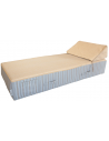 Single solseng i Memory Foam og Polyethylene 180 x 80 cm - Raffia grå beige