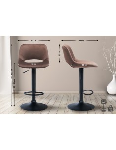 Barstol i metal og velour... 2