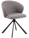 Pip rotérbar spisebordsstol i metal og polyester H80 cm - Sort/Lysegrå