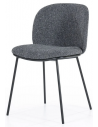 Clypso spisebordsstol i metal og polyester H80 cm - Sort/Antracit