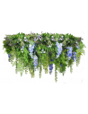 Wisteria svævende have i kunstige planter Ø100 cm - Grøn/Blå