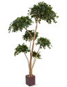 Stort kunstigt Ficus træ H300 cm - Grøn